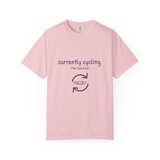 "Currently cycling. (the tank kind)" Unisex Heavyweight T-Shirt, photo 4