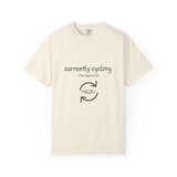 "Currently cycling. (the tank kind)" Unisex Heavyweight T-Shirt, photo 7