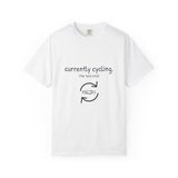 "Currently cycling. (the tank kind)" Unisex Heavyweight T-Shirt, photo 8