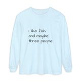 "I like fish and maybe three people" Long Sleeve, photo 1